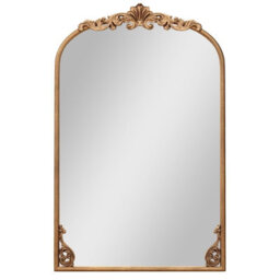 Costway Antiqued Gold Wall Mirror 76 Cm X 51 Cm Dramatic Arched Mirror-Gold - thumbnail 9