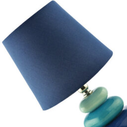 Happy Homewares Ceramic Pebble Table Lamp With Midnight Blue Teal And Duck Egg Colours - thumbnail 2