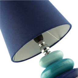 Happy Homewares Ceramic Pebble Table Lamp With Midnight Blue Teal And Duck Egg Colours - thumbnail 4