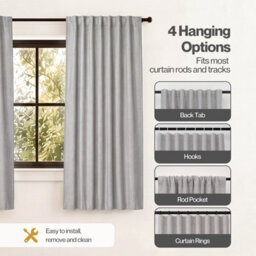 Marlow 100% Blackout Curtains For Bedroom Living Room Thermal Insulated - thumbnail 8