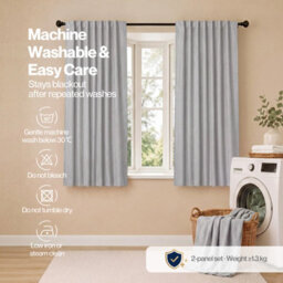 Marlow 100% Blackout Curtains For Bedroom Living Room Thermal Insulated - thumbnail 9