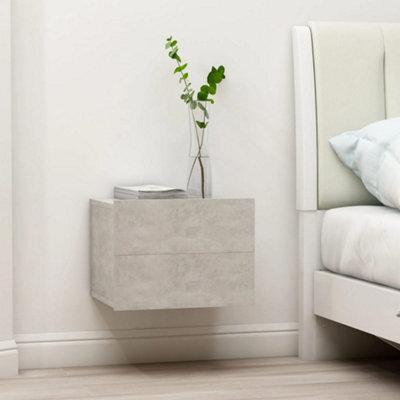 Vidaxl Bedside Cabinet Concrete Grey 40X30X30 Cm Engineered Wood - image 1