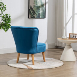 Arezza Velvet Accent Chair - Blue - thumbnail 5