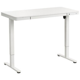 Beliani Electric Adjustable Standing Desk Penly White 120 Cm 60 Cm With Usb Port - thumbnail 1