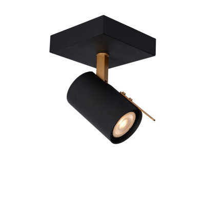 Lucide Grony Modern Ceiling Spotlight - Led Dim To Warm - Gu10 - 1X5W 2200K/3000K - Black - image 1