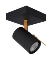 Lucide Grony Modern Ceiling Spotlight - Led Dim To Warm - Gu10 - 1X5W 2200K/3000K - Black - thumbnail 3