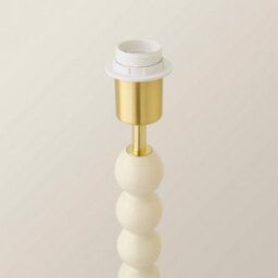 Valuelights Bobbin Cream Wooden Bobble Floor Lamp Base - thumbnail 3