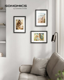 Songmics Picture Frames, Photo Frames For 6X8 Photos, Wall Hanging Or Tabletop Display, Mdf Board, No-Trace Nails Included