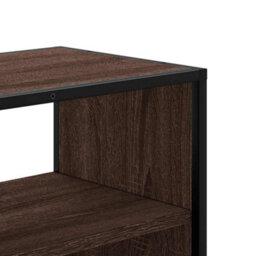 Berkfield Tv Cabinet Brown Oak 60X31X39.5 Cm Engineered Wood And Metal - thumbnail 7