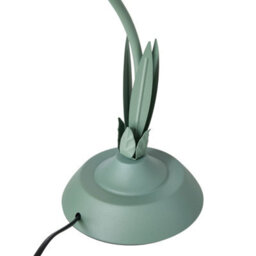 Living And Home Green Artistic Floral Table Lamp With Petal Lampshade , Dimmable Modern Bedside Lamp - thumbnail 7