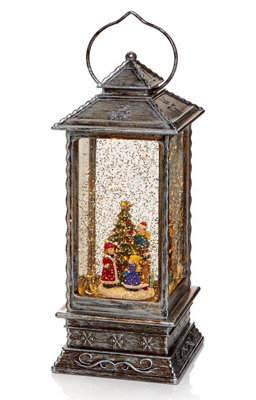 Premier Christmas Glitter Water Spinner 'lantern' Decoration - Kids & Christmas Tree