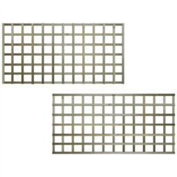 Premier Garden Supplies Flat Top Wooden Trellis Panel 6Ft X 3Ft (4 Pack) Standard Square Lattice Fencing Topper Extension For Climbing Plant Support - thumbnail 4