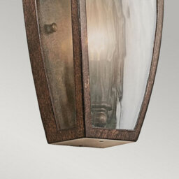 Luminosa Lighting Elstead Venetian Rain 1 Light Outdoor Wall Half Lantern Light Brushed Bronze Ip44, E14 - thumbnail 3