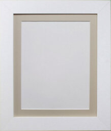 Frames By Post Metro White Frame With Light Grey Mount For Image Size A3 - thumbnail 1