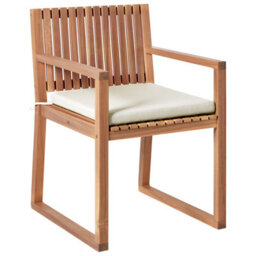 Beliani Set Of 2 Garden Chairs With Cushions Sassari Premium Certified Acacia Wood Light Beige - thumbnail 4