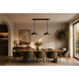 Luminosa Lighting Luminosa Haki Bar Pendant Ceiling Light Green 2X E27 - thumbnail 5