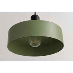 Luminosa Lighting Luminosa Haki Bar Pendant Ceiling Light Green 2X E27 - thumbnail 2