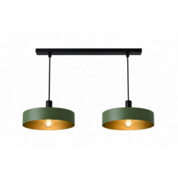 Luminosa Lighting Luminosa Haki Bar Pendant Ceiling Light Green 2X E27 - thumbnail 3