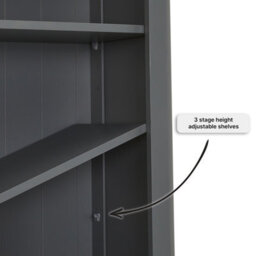 The Furniture Market Marbury Slate Grey Painted Tall Narrow Bookcase With 1 Door Cupboard - thumbnail 6