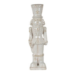 Alora Ceramic Nutcracker With Stocking Festive Ceramic Figure - thumbnail 1