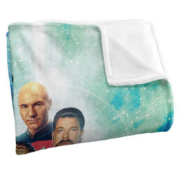 Star Trek 30 Silky Crew Supersoft Blanket Blue/multicoloured (One Size) - thumbnail 3