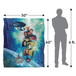 Star Trek 30 Silky Crew Supersoft Blanket Blue/multicoloured (One Size) - thumbnail 5