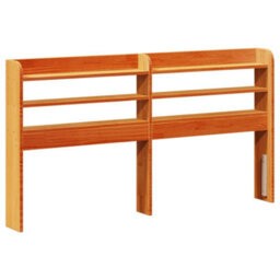 Berkfield Bed Frame With Headboard Wax Brown 160X200 Cm Solid Wood Pine - thumbnail 6