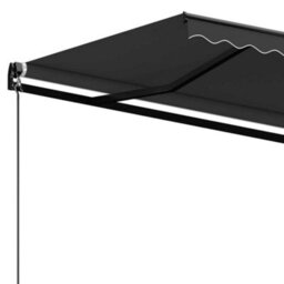 Berkfield Manual Retractable Awning 450X350 Cm Anthracite - thumbnail 5