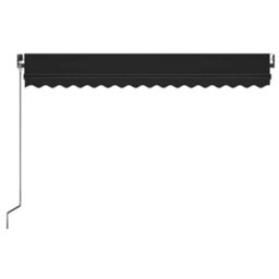 Berkfield Manual Retractable Awning 450X350 Cm Anthracite - thumbnail 4