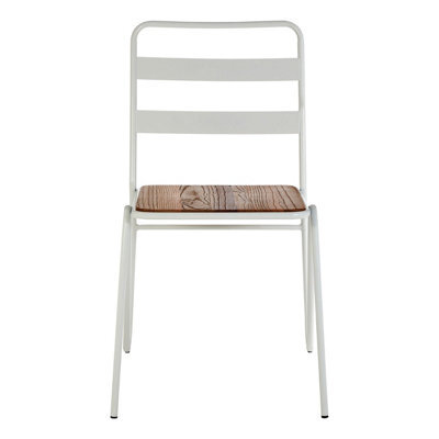Orsina White Metal Chair, Ready To Enjoy Metal Outdoor Chair, Effortless Cleaning Metal Chair, Versatile Small Chair - image 1
