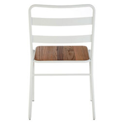 Orsina White Metal Chair, Ready To Enjoy Metal Outdoor Chair, Effortless Cleaning Metal Chair, Versatile Small Chair - thumbnail 4