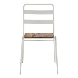Orsina White Metal Chair, Ready To Enjoy Metal Outdoor Chair, Effortless Cleaning Metal Chair, Versatile Small Chair