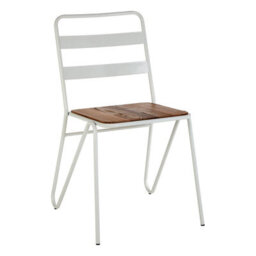 Orsina White Metal Chair, Ready To Enjoy Metal Outdoor Chair, Effortless Cleaning Metal Chair, Versatile Small Chair - thumbnail 2
