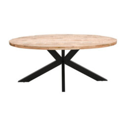 Merlin Mango Wooden 6-8 Seater Oval Dining Table Set With 6 Chairs - thumbnail 3