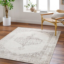 Livabliss Our Pnw Home Olympic-Vintage Beige Brown Traditional Boho Living Dining Bedroom Rug 160 X 213 Cm Easy Care, Non Shedding - thumbnail 2