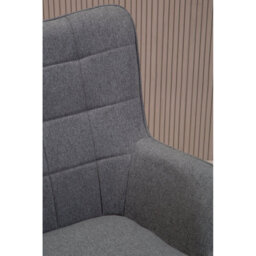 Orsina Durable Grey Fabric Armchair With Black Legs, High Back Patterned Armchair, Easy To Maintain Bucket Chair - thumbnail 7