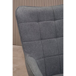 Orsina Durable Grey Fabric Armchair With Black Legs, High Back Patterned Armchair, Easy To Maintain Bucket Chair - thumbnail 6