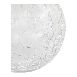 Black & Clear Crackle Glass Solar-Powered Integrated Led Outdoor Hanging Light - thumbnail 5