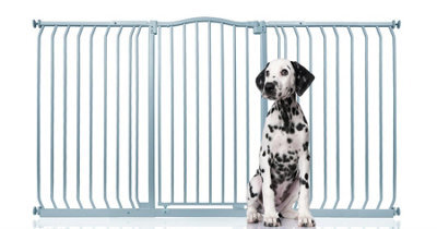 Bettacare Extra Tall Curved Top Dog Gate, 170Cm - 179Cm, Matt Grey, Extra Tall 100Cm In Height, Pressure Fit Pet Gate - image 1