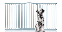 Bettacare Extra Tall Curved Top Dog Gate, 170Cm - 179Cm, Matt Grey, Extra Tall 100Cm In Height, Pressure Fit Pet Gate - thumbnail 1