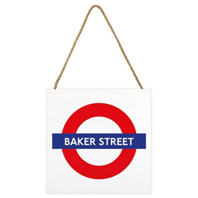 Transport For London Baker Street Wooden Block White/red/blue (2.7Cm X 20Cm X 20Cm) - image 1