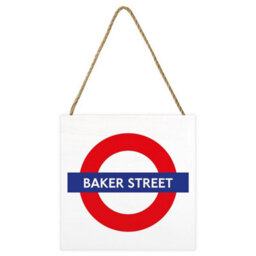 Transport For London Baker Street Wooden Block White/red/blue (2.7Cm X 20Cm X 20Cm) - thumbnail 1