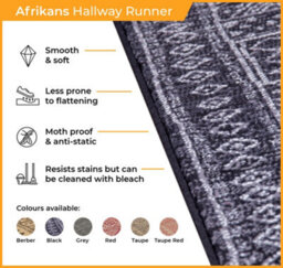Afrikans Hallway Runner Rug - Soft, Comfortable & Durable Carpet For Hall, Kitchen & Corridor - thumbnail 3