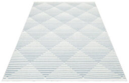 Blue Outdoor Rug, Geometric Striped Stain-Resistant Rug For Patio Decks, 3mm Modern Outdoor Area Rug-160Cm X 220Cm - thumbnail 9