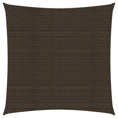 Berkfield Sunshade Sail 160 G/m2 Brown 3X3 M Hdpe - image 1