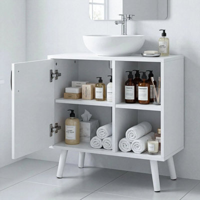 Under Sink Cabinet Bathroom Basin Unit Cupboard Storage Furniture - image 1