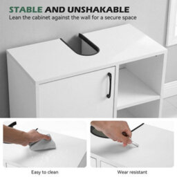 Under Sink Cabinet Bathroom Basin Unit Cupboard Storage Furniture - thumbnail 3