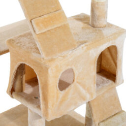 Pawhut 173Cm Cat Tower Scratching Post Activity Centre For Indoor Cream - thumbnail 8