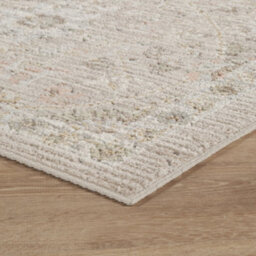 Maia Washable Low Pile Non Slip Blossom Traditional Area Rug - Beige, 160 X 240 Cm (Rectangular) - thumbnail 4