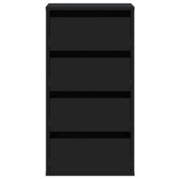 Vidaxl Corner Chest Of Drawers Black 40X41X76 Cm Engineered Wood - thumbnail 4